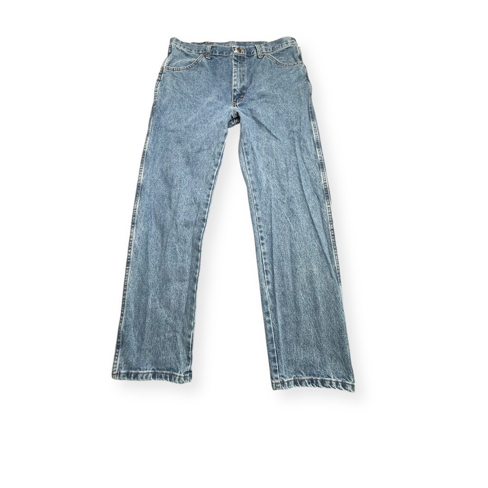 Rustler Mens Regular Fit Straight Leg Jeans Medium Wash Blue Denim 36x30‎